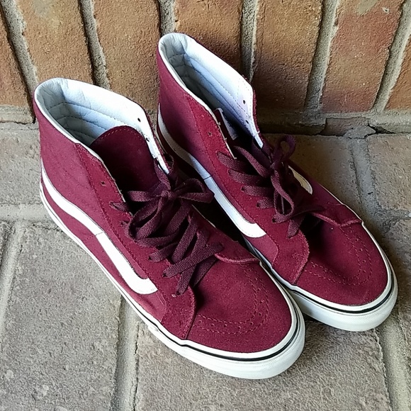 Vans Shoes - Van's hi-tops burgundy size 9